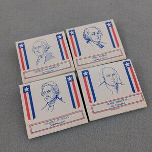 US President matchbooks Founding Fathers - unused and unstruck